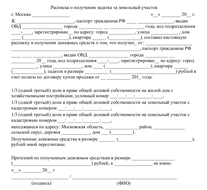 Долговое обязательство образец по выплате денег