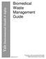 Biomedical. Waste Management Guide