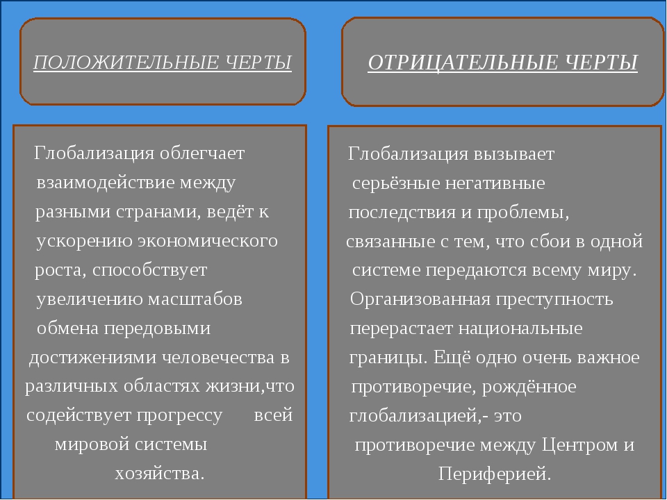 Положительные и отрицательные стороны водохранилищ. Положительные и отрицательные черты глобализации. Положительные и негативные стороны глобализации. Положительные и негативные черты глобализации. Отрицательные черты глобализации.