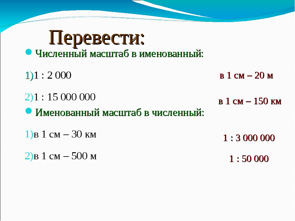 На одном и тоже плане местности численный именованный и линейный масштабы показывают уменьшение