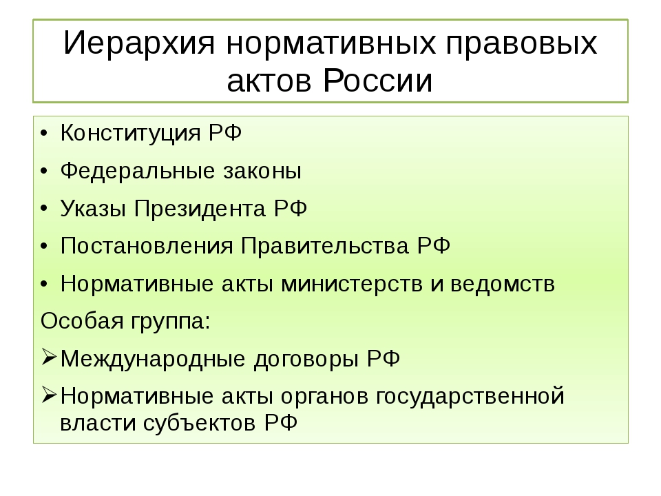 Правовая информация нпа. Иерархия нормативных актов. Иерархия законов по юридической силе.