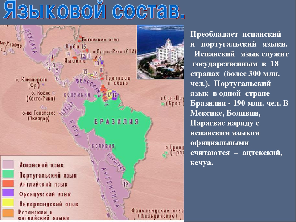 Большая часть северной америки говорит на языке. Языки Латинской Америки карта. Государственные языки Латинской Америки. Языки стран Латинской Америки. Языки на которых говорят в Латинской Америке.