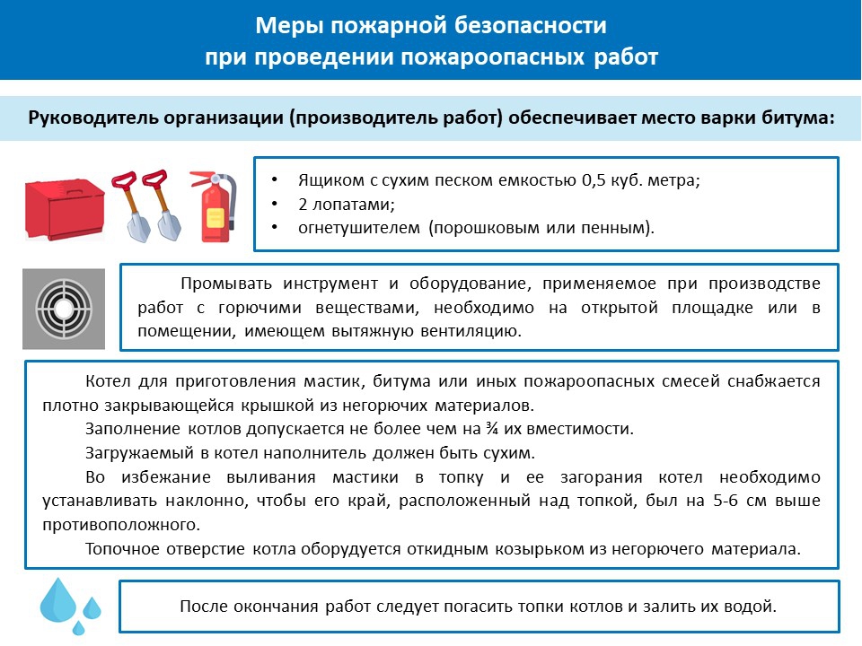 Сиз исключающие искрообразование материалы. Организация и проведение пожароопасных работ. При проведении пожароопасных работ. Требования пожарной безопасности. Меры противопожарной безопасности.