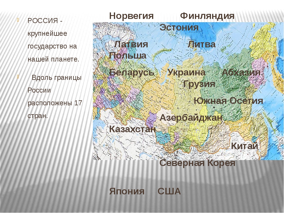 Страны соседи на западе