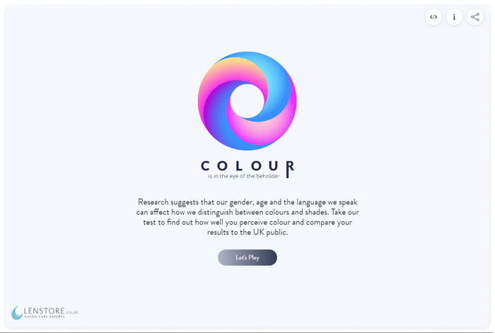 Colour is a color perception test by Lenstore.co.uk