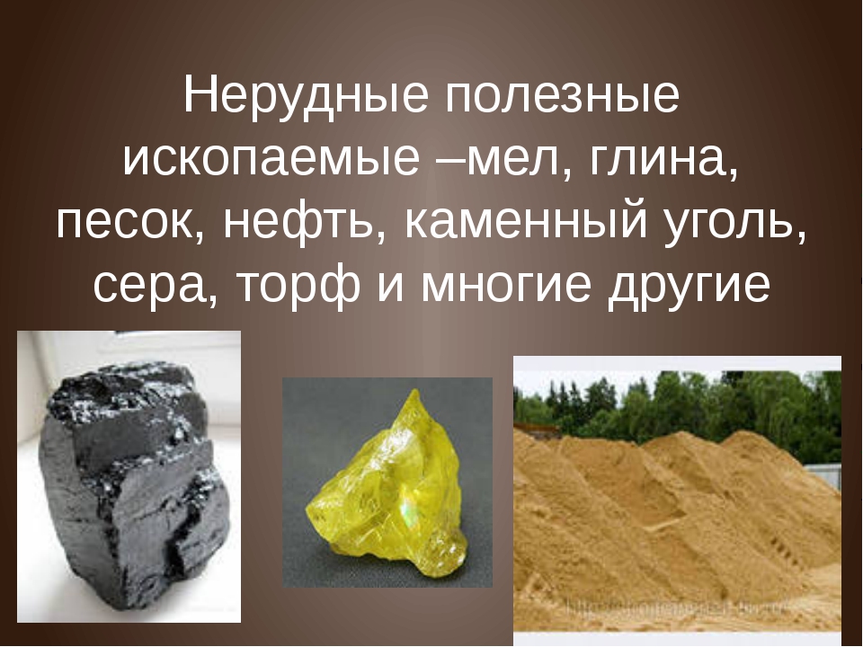 Селитра сера уголь. Нерудные (песок, глина, Асбест, гипс, графит, соль);. Полезные ископаемые ( мел, слюда, кварц). Не рудовые полезные ископаемые. Неметаллические полезные ископаемые.