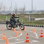Сдача автодрома на мотоцикле
