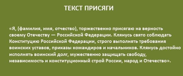 Текст, который учат призывники