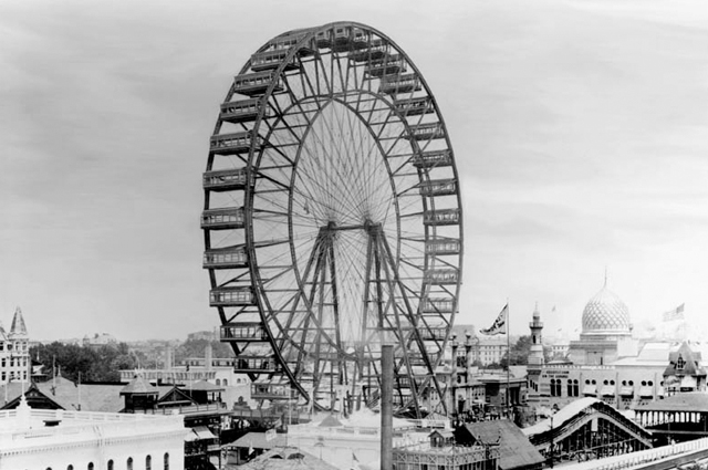 Первое колесо Ферриса в Чикаго, 1893 год.