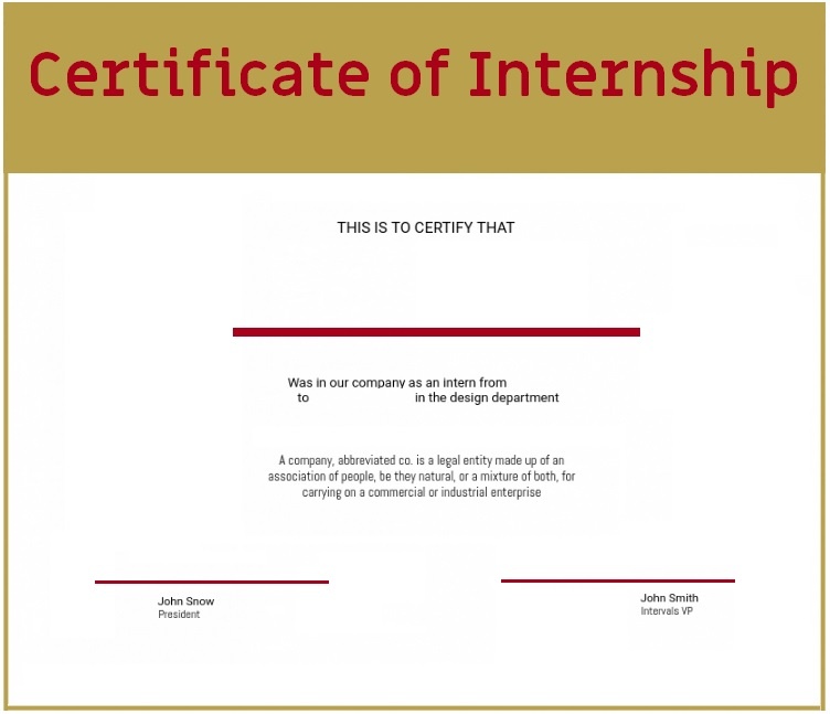 Internship Certificate 7