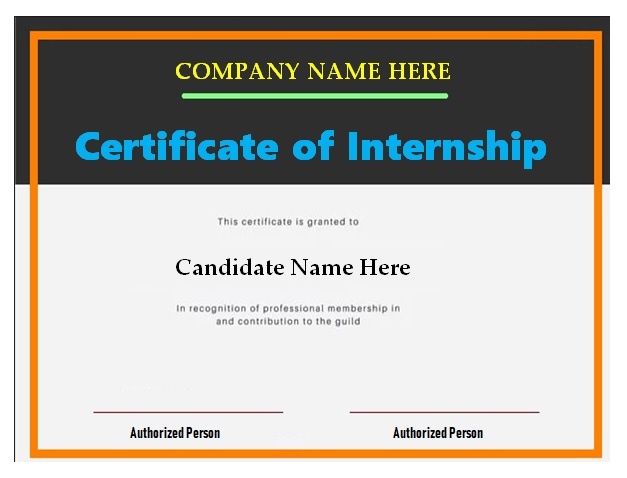 Internship Certificate Template 5