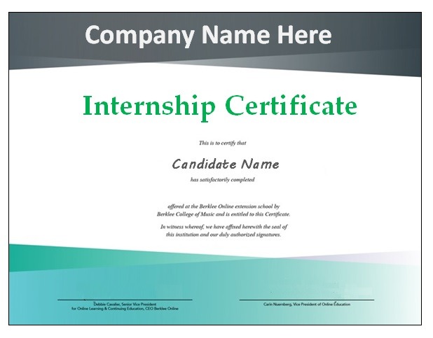Internship Certificate Template 6