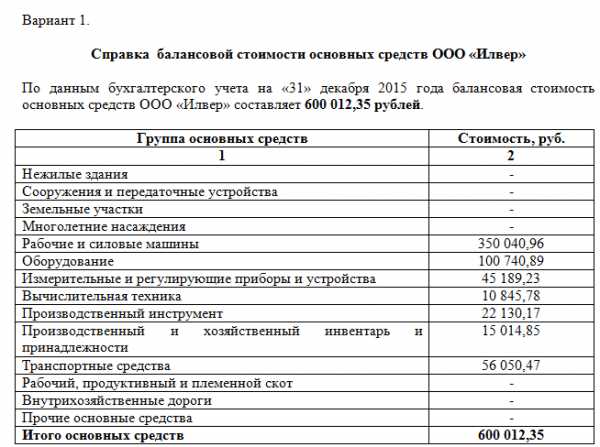 Балансовая стоимость в 1с где посмотреть