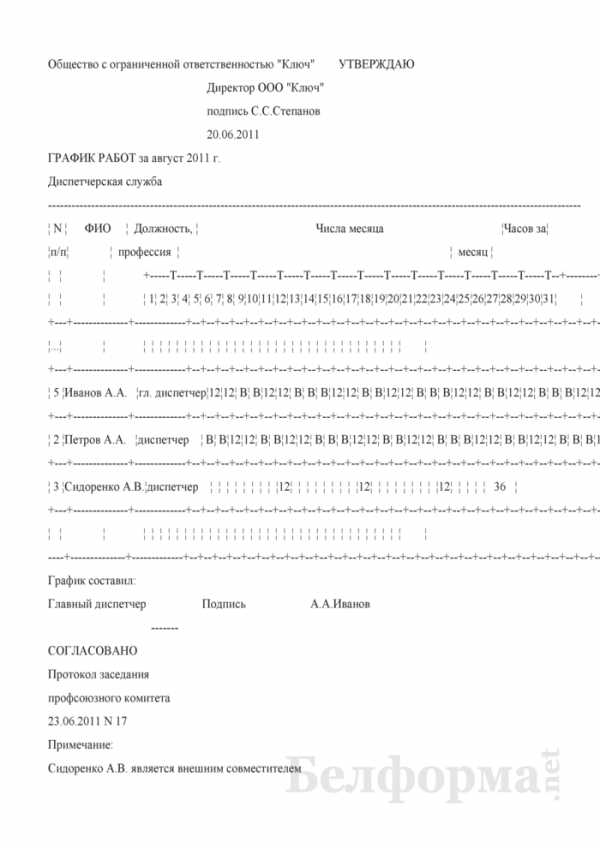 Положение о суммированном учете рабочего времени образец 2021 в ворде