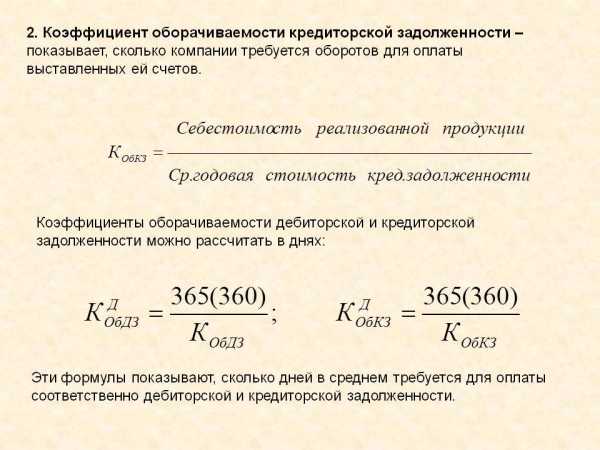 Коэффициент кредиторской задолженности – Коэффициент оборачиваемости кредиторской задолженности (Accounts payable turnover ratio). Расчет на примере ОАО «НЛМК»