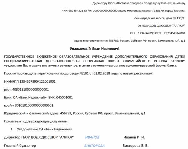 Письмо об изменении участника перевозки деловые линии образец заполнения