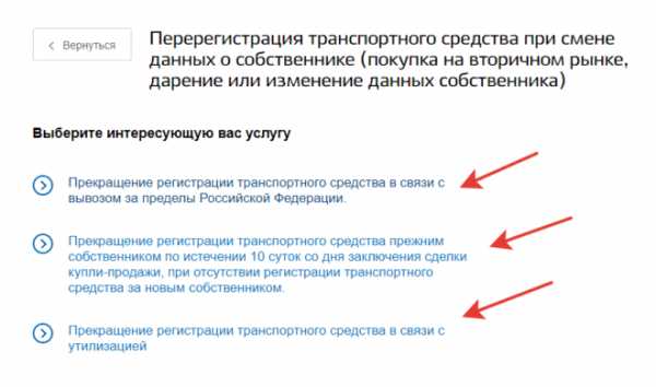 Прекращения регистрации автомобиля госуслуги