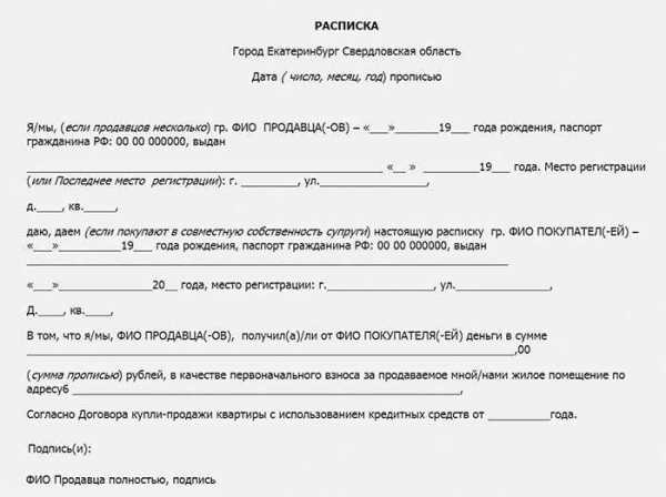 Расписка о получении сим карты