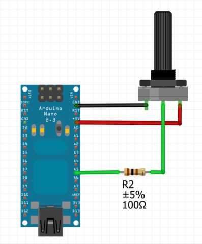 Как подключить потенциометр к usb