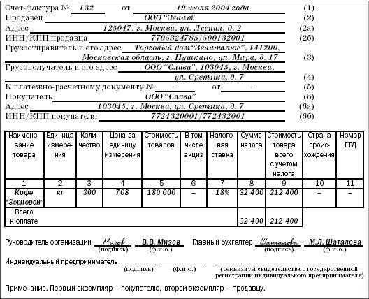 Как сделать счет фактуру без 1с